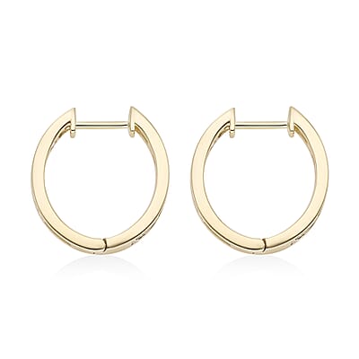 10K Yellow Gold G-H SI Lab Grown Diamond Hoop Earrings 1.00 ctw