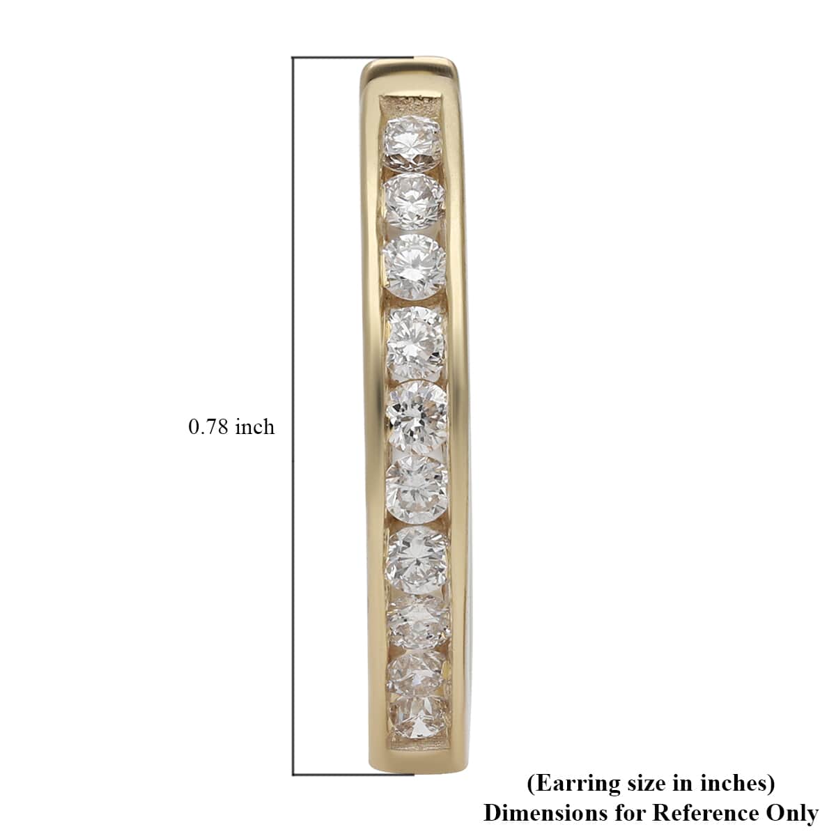 10K Yellow Gold G-H SI Luxuriant Lab Grown Diamond Hoop Earrings 1.00 ctw image number 4