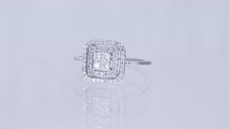 LUXORO 10K White Gold Lab Grown Diamond (G-H, SI) Ring (Size 10.0) 0.50 ctw