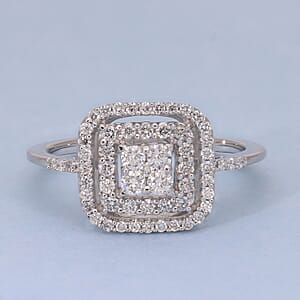 10K White Gold G-H SI Luxuriant Luxuriant Lab Grown Diamond Cocktail Ring (Size 6.0) 0.50 ctw