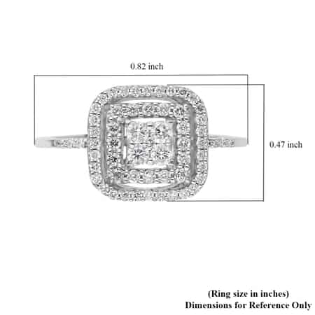 Luxoro 10K White Gold G-H SI Lab Grown Diamond Cocktail Ring (Size 9.0) 0.50 ctw image number 5
