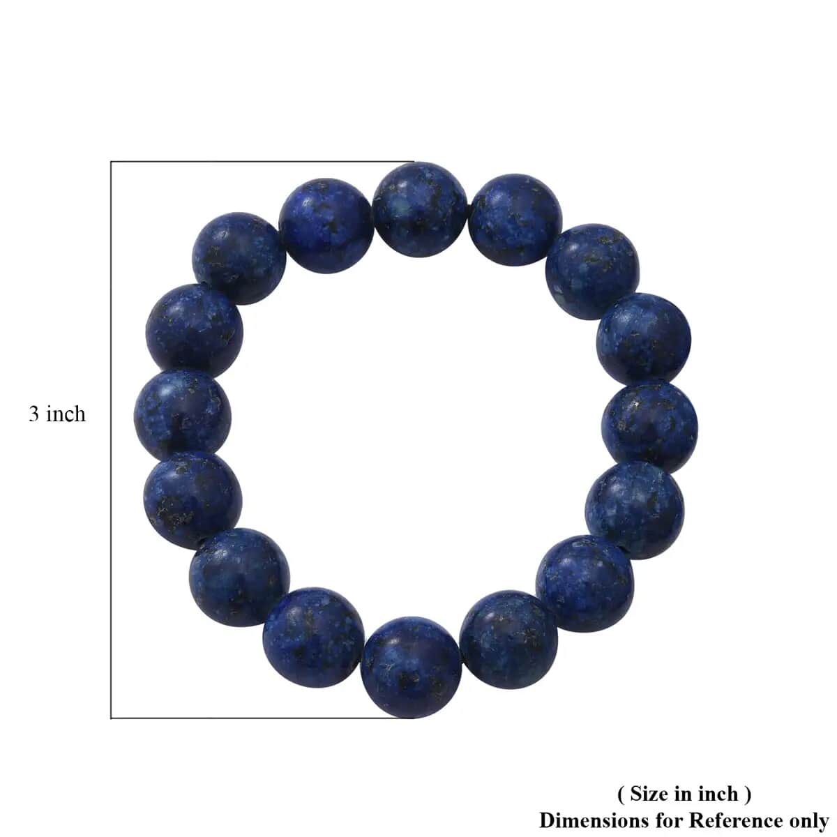 Lapis Lazuli Beaded Stretch Bracelet 150.00 ctw, Adjustable Beads Bracelet, Beads Jewelry, Stretchable Bracelet image number 4
