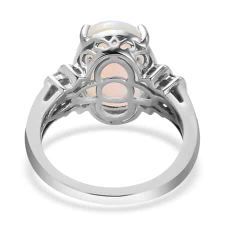 Premium Ethiopian Welo Opal and Diamond Ring in Platinum Over Sterling Silver (Size 9.0) 3.40 ctw image number 4