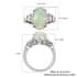 Premium Ethiopian Welo Opal and Diamond Ring in Platinum Over Sterling Silver (Size 9.0) 3.40 ctw image number 5