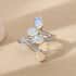 Premium Ethiopian Welo Opal 5 Stone Ring in Platinum Over Sterling Silver (Size 7.0) 1.50 ctw image number 1