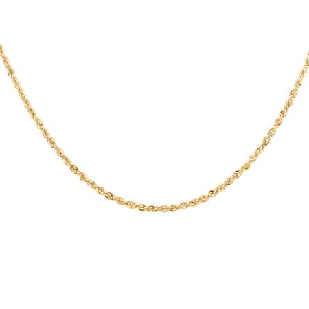 CALIFORNIA CLOSEOUT DEAL 14K Yellow Gold 3.05mm Laser Rope Necklace 18 Inches 3.60 Grams image number 0