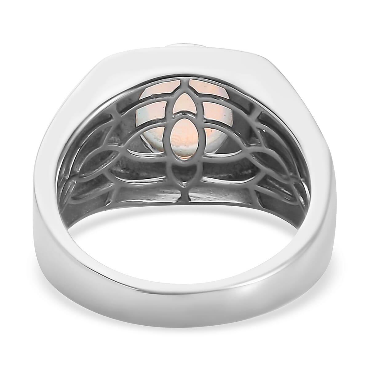 Premium Ethiopian Welo Opal and Tanzanite Men's Ring in Platinum Over Sterling Silver (Size 10.0) 9.60 Grams 2.40 ctw image number 4