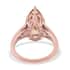 Luxoro 14K Rose Gold AAA Marropino Morganite and G-H I3 Diamond Ring (Size 9.0) 4 Grams 5.25 ctw image number 4
