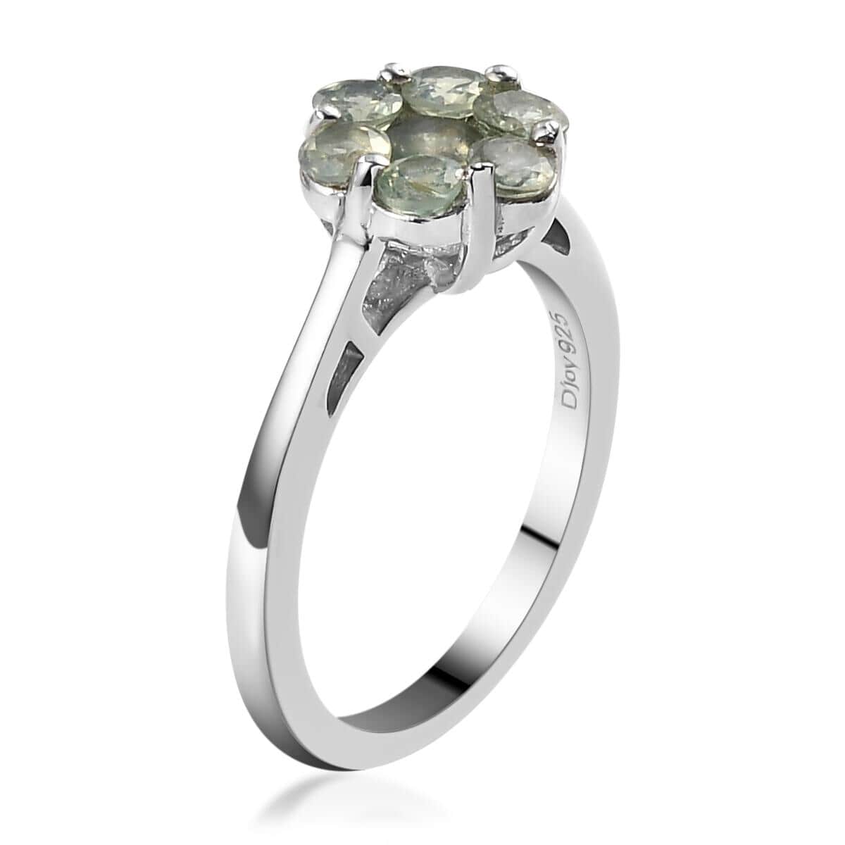 Narsipatnam Alexandrite Pressure Set Floral Ring in Platinum Over Sterling Silver (Size 6.0) 0.90 ctw image number 3