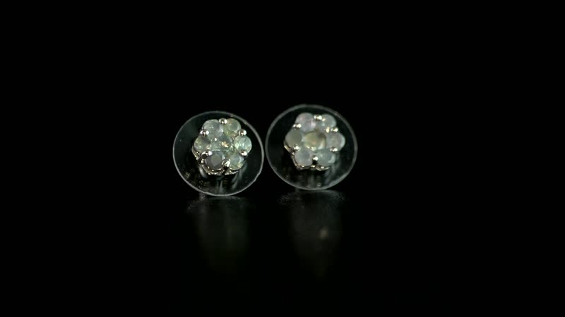Narsipatnam Alexandrite Pressure Set Floral Stud Earrings in Platinum Over Sterling Silver 1.25 ctw