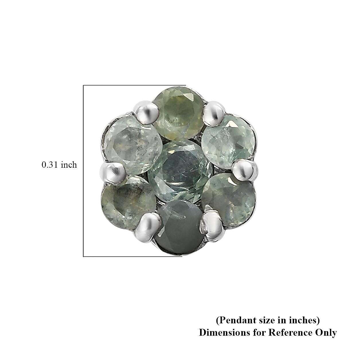Narsipatnam Alexandrite Pressure Set Floral Stud Earrings in Platinum Over Sterling Silver 1.25 ctw
