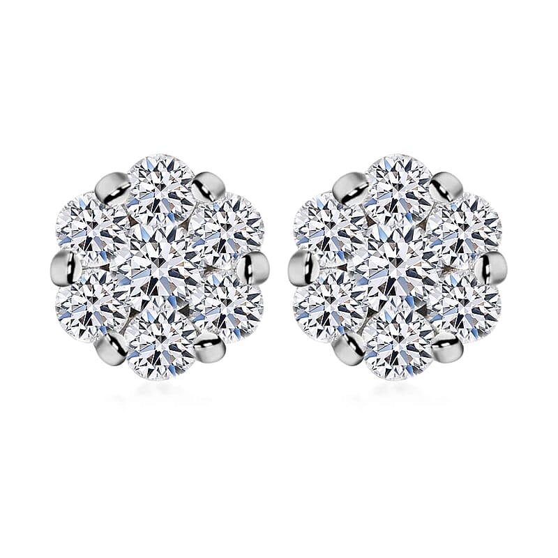 10K White Gold G-H SI Luxuriant Lab Grown Diamond Stud Earrings 0.50 ctw