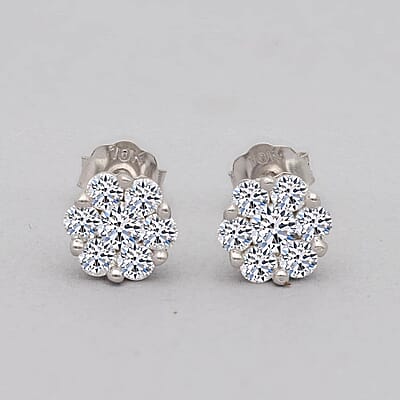 10K White Gold G-H SI Luxuriant Lab Grown Diamond Stud Earrings 0.50 ctw