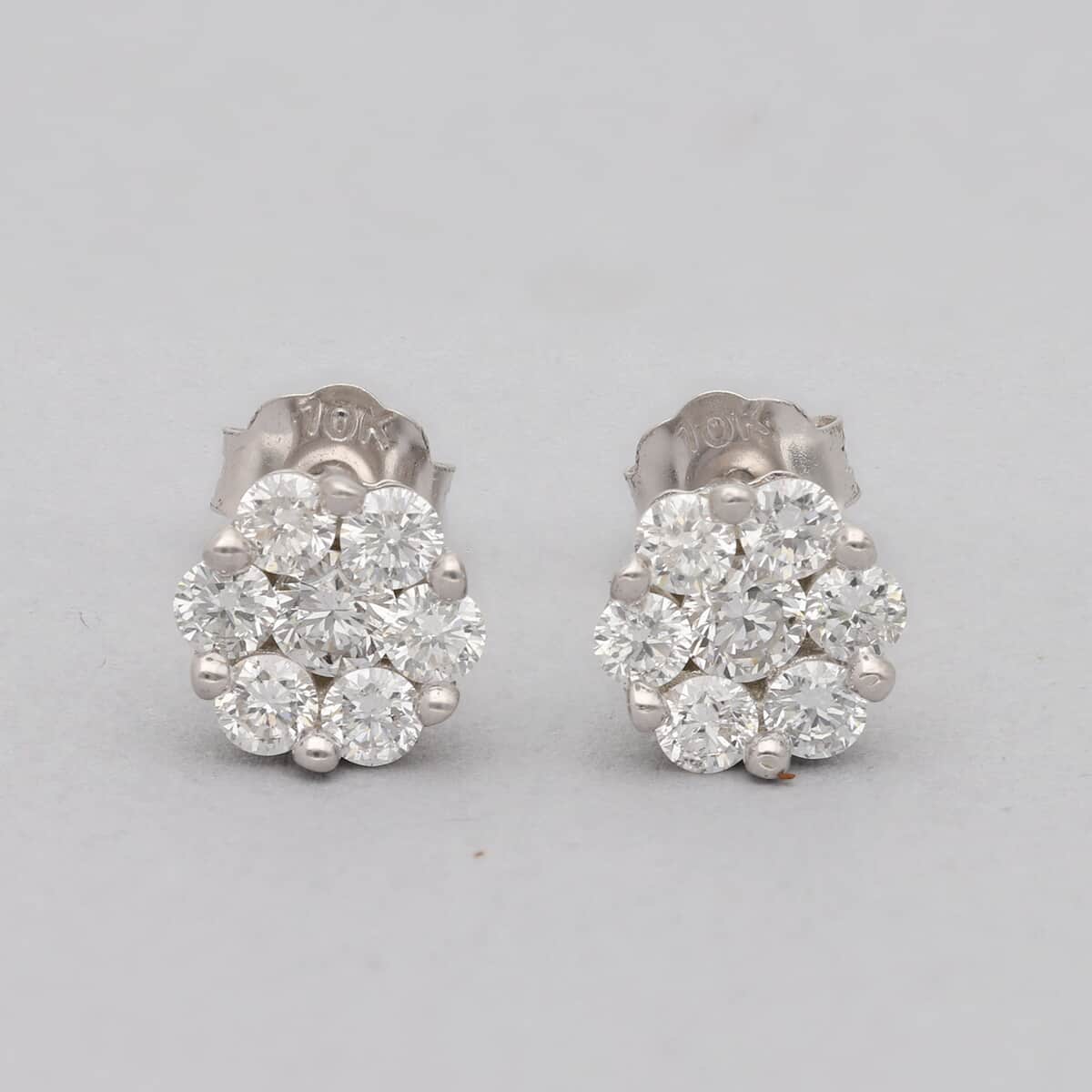 Luxoro 10K White Gold G-H SI Lab Grown Diamond Stud Earrings 0.50 ctw image number 1
