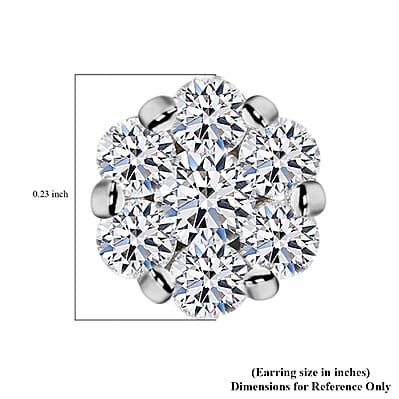 10K White Gold G-H SI Luxuriant Lab Grown Diamond Stud Earrings 0.50 ctw