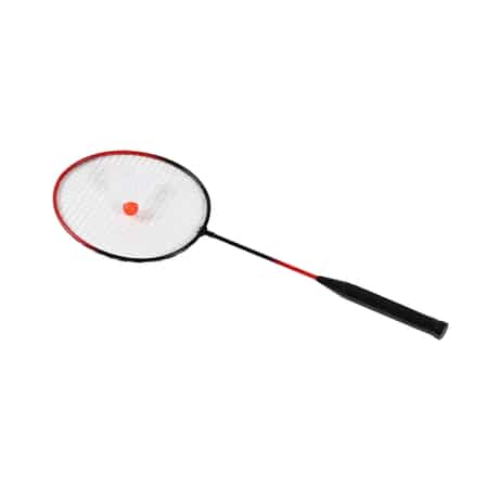 Red and Black Badminton Racket with Birdie 24.5 Inches and Clear Net Bag image number 0