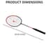 Red and Black Badminton Racket with Birdie 24.5 Inches and Clear Net Bag image number 3