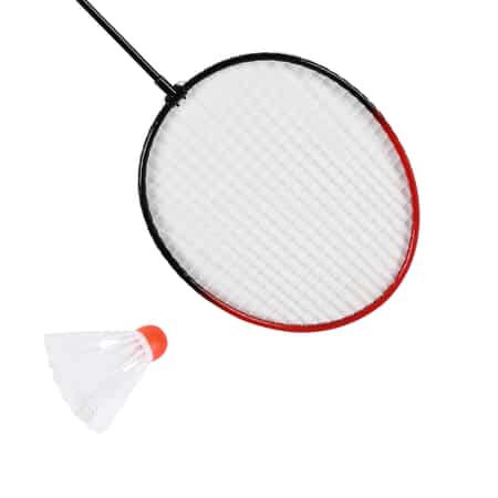 Red and Black Badminton Racket with Birdie 24.5 Inches and Clear Net Bag image number 5