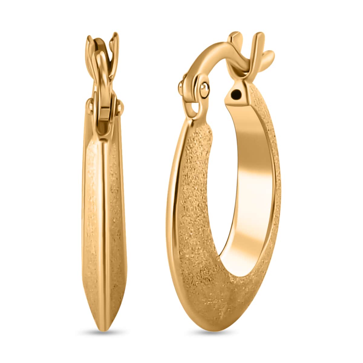18K Yellow Gold Earrings, Gold Hoops, Birthday Gifts For Her image number 0