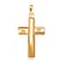 18K Yellow Gold Electroform Cross Pendant, Yellow Gold Pendant, Gold Jewelry, Solid Gold Pendant 1.55 Grams image number 0