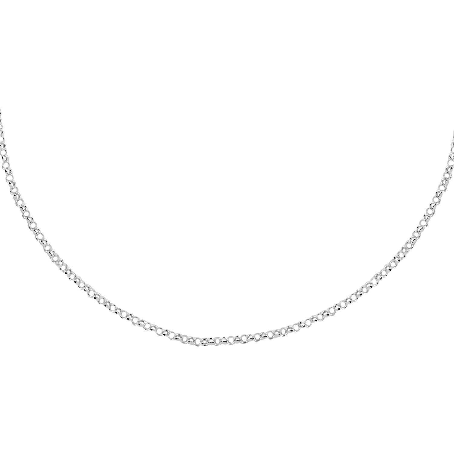 Italian Sterling Silver 1.5mm Rolo Chain 20 Inches 2.50 Grams