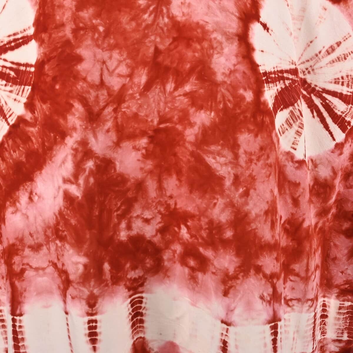 Tamsy Maroon Tie Dye Kaftan - One Size Fits Most image number 4