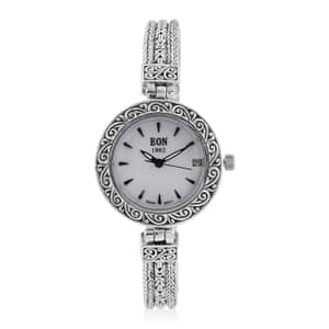 Bali Legacy Eon 1962 Swiss Movement Water Resistant Bracelet Watch in Sterling Silver (8.0 in) 34 Grams