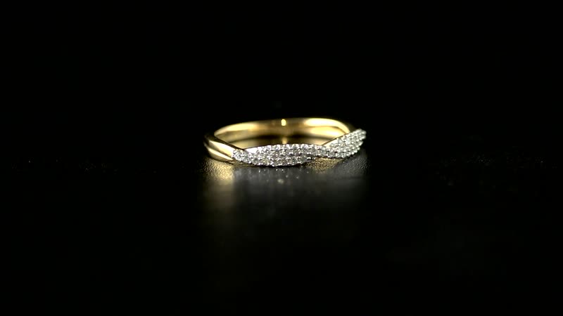 Lab Grown Diamond G-H SI Criss Cross Ring in Vermeil Yellow Gold Over Sterling Silver (Size 10.0) 0.25 ctw