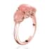 Peruvian Pink Opal 3 Stone Ring in Vermeil Rose Gold Over Sterling Silver (Size 5.0) 2.30 ctw image number 3