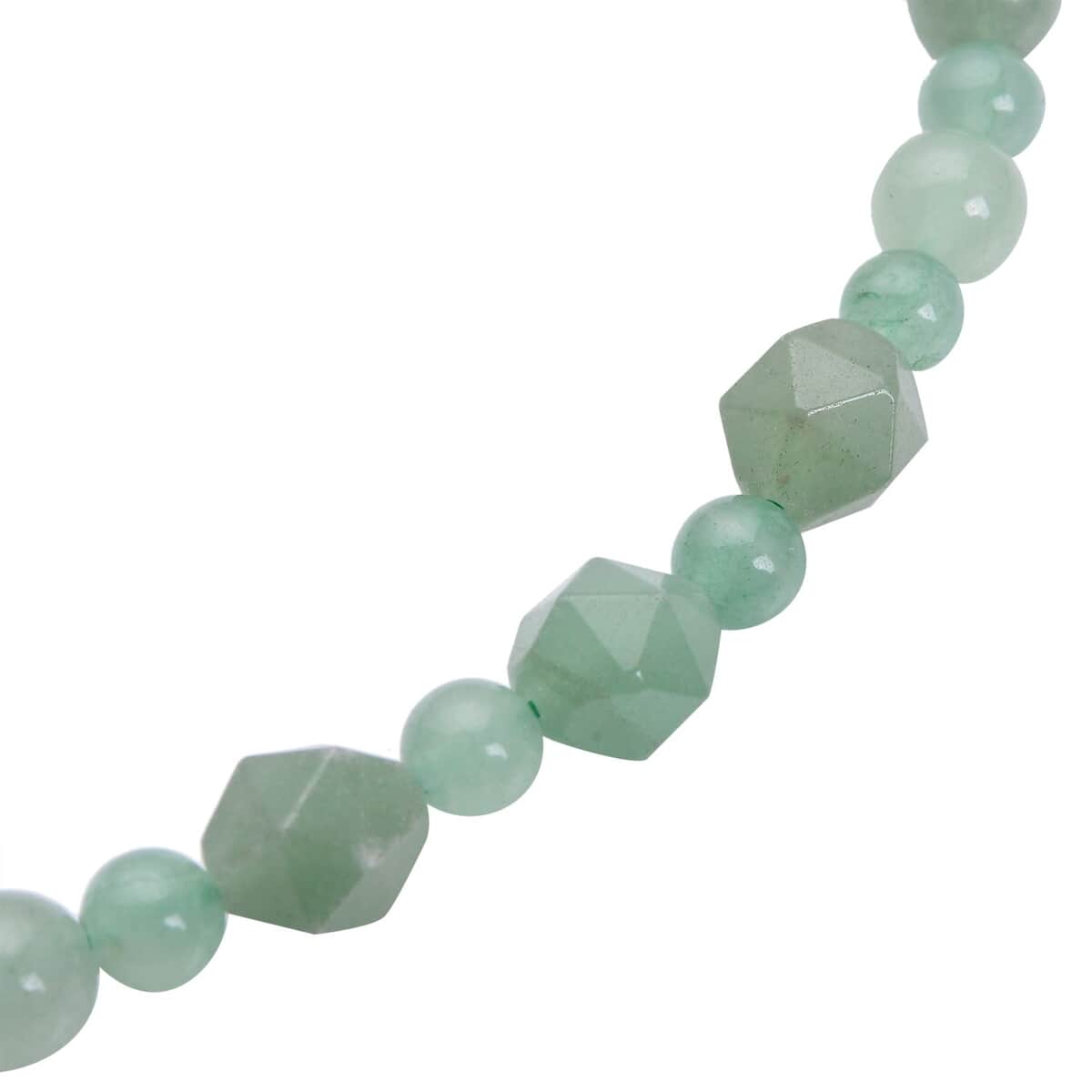 Green Aventurine Beaded Necklace 18-20 Inches in Silvertone 138.50 ctw image number 3