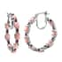 Peruvian Pink Opal and Orissa Rhodolite Garnet Inside Out Hoop Earrings in Platinum Over Sterling Silver 7.75 ctw image number 0