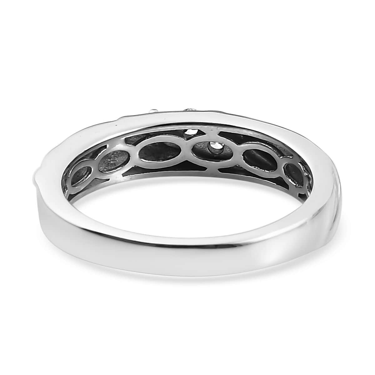Lab Grown Diamond G-H I1 Band Ring in Platinum Over Sterling Silver 0.20 ctw image number 4