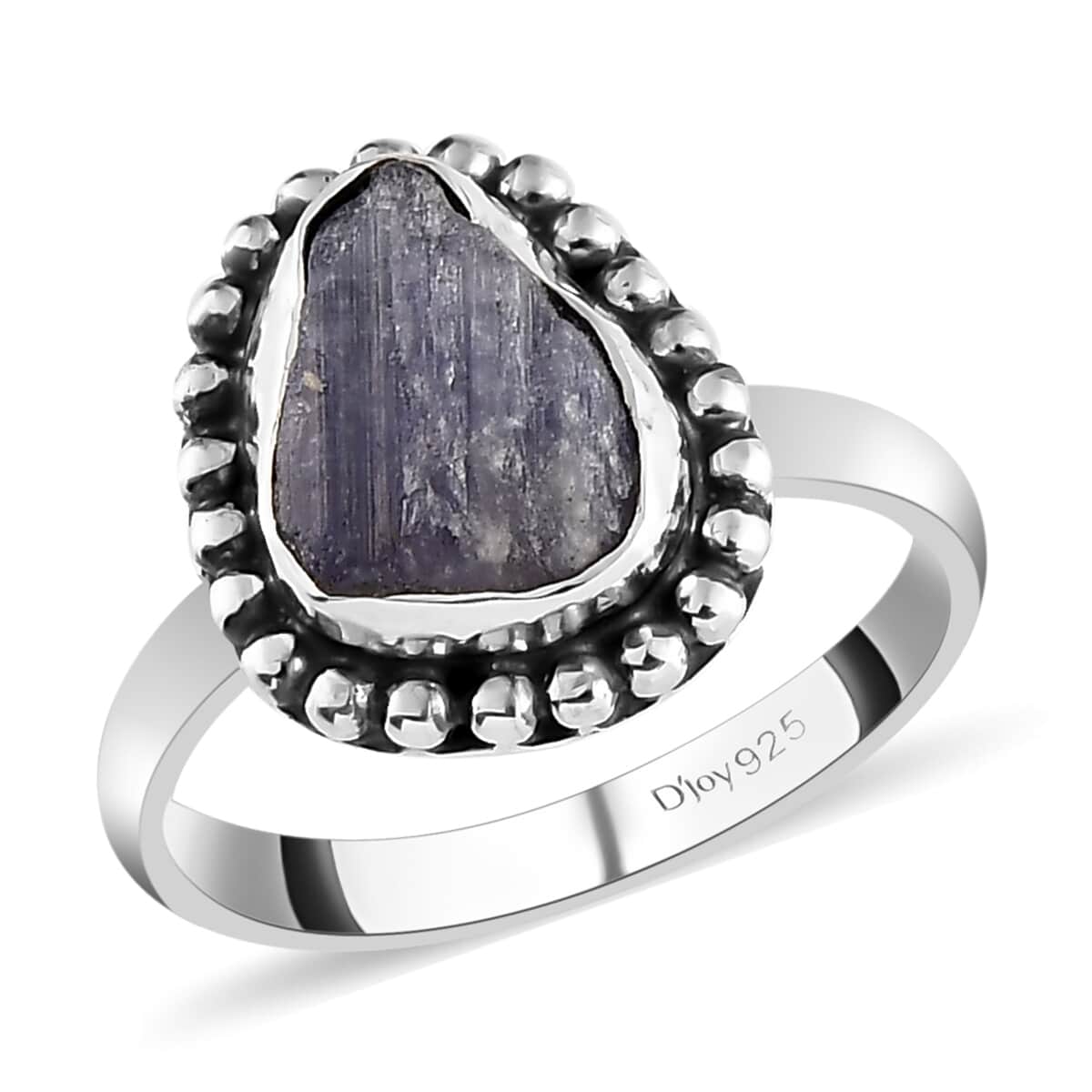 Artisan Crafted Rough Cut Tanzanite Ring in Sterling Silver (Size 7.0) 4.35 ctw image number 0