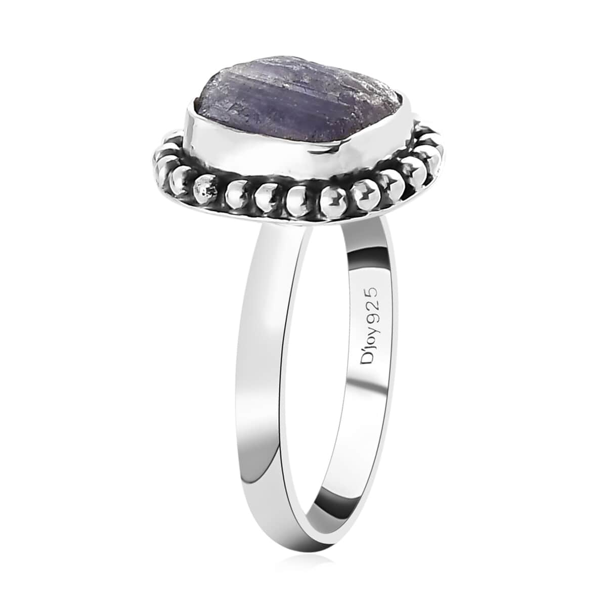 Artisan Crafted Rough Cut Tanzanite Ring in Sterling Silver (Size 7.0) 4.35 ctw image number 3