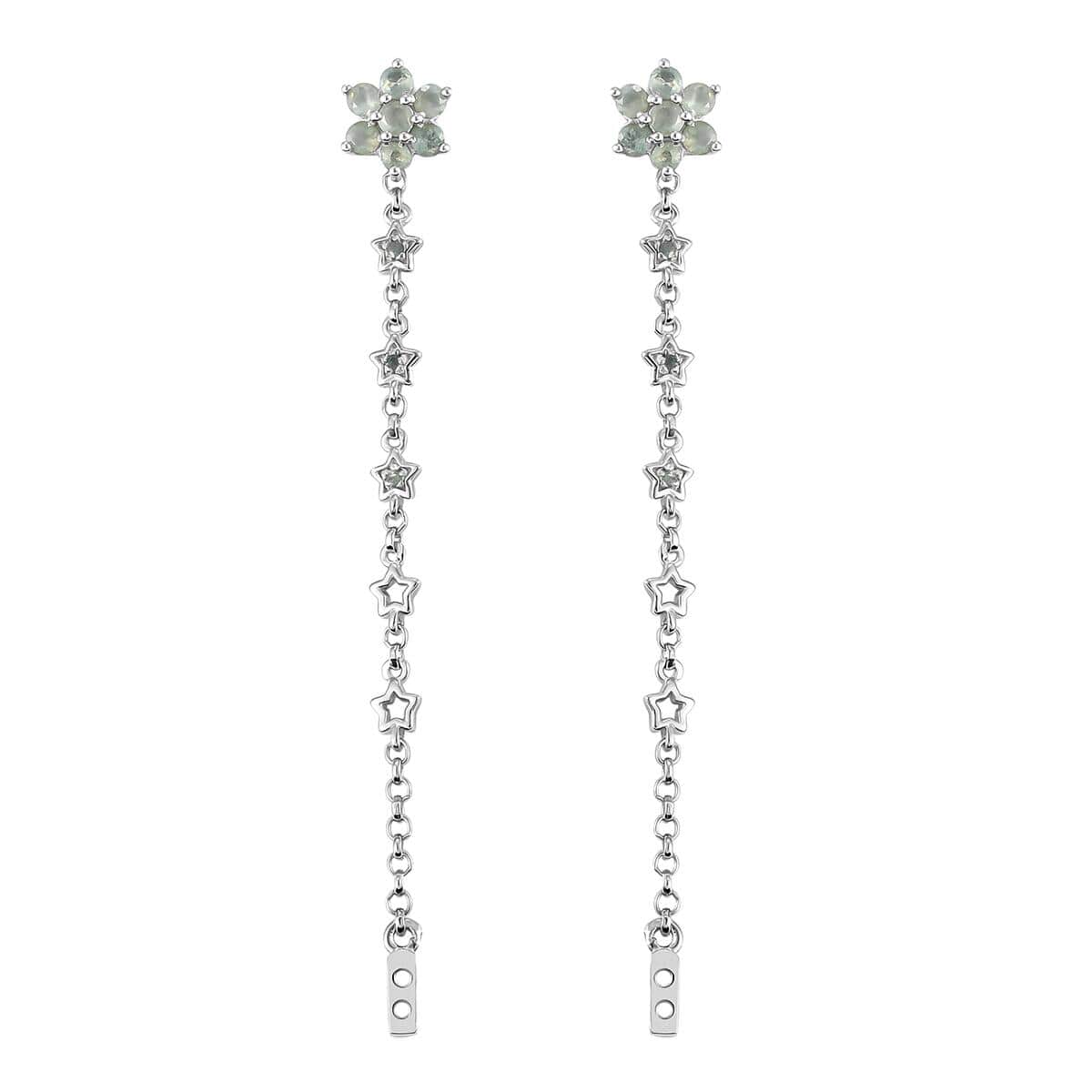 Narsipatnam Alexandrite Fancy Earrings in Platinum Over Sterling Silver 1.10 ctw image number 0