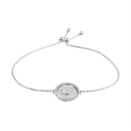 Simulated Diamond Bolo Bracelet in Sterling Silver 1.80 ctw image number 0