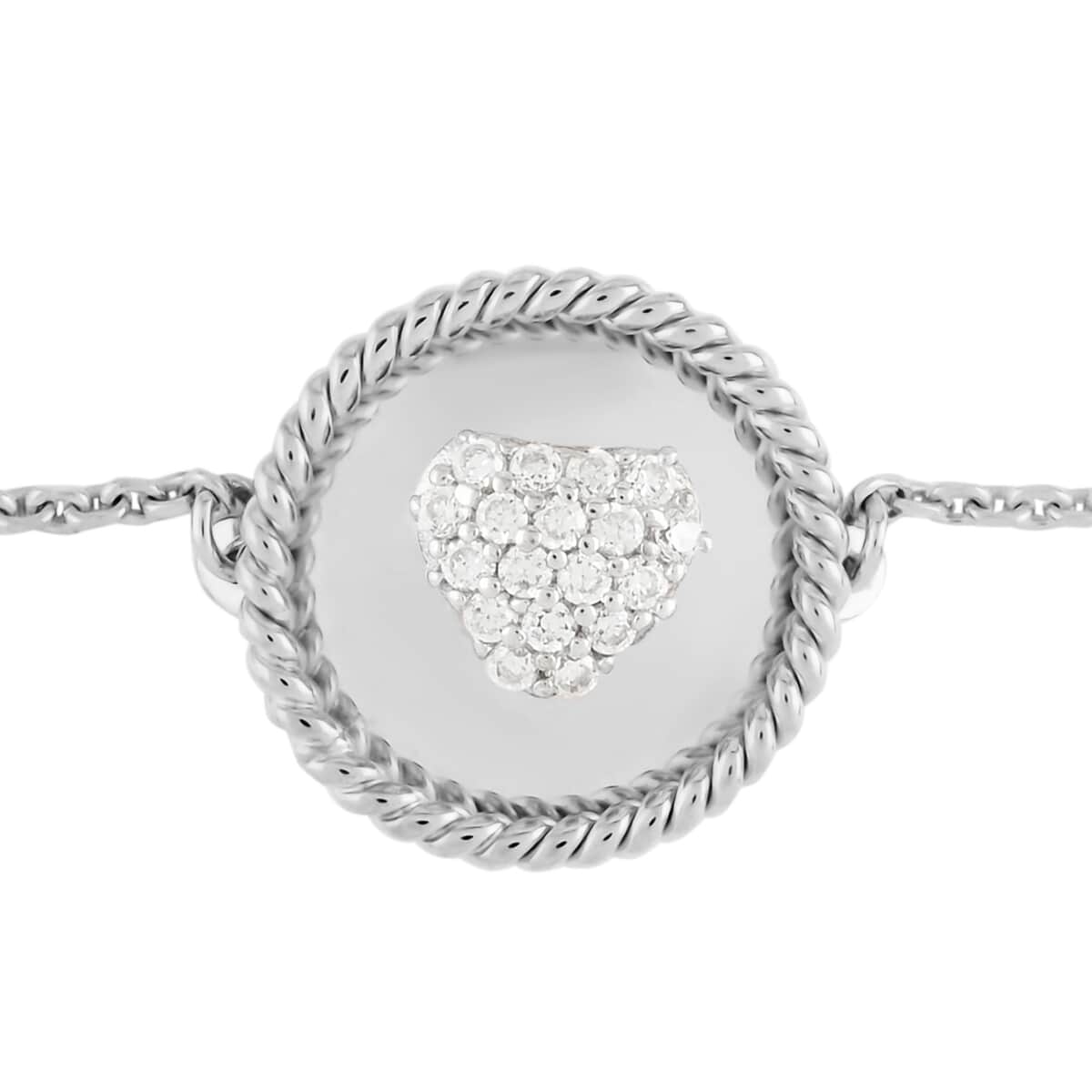 Simulated Diamond Bolo Bracelet in Sterling Silver 1.80 ctw image number 1