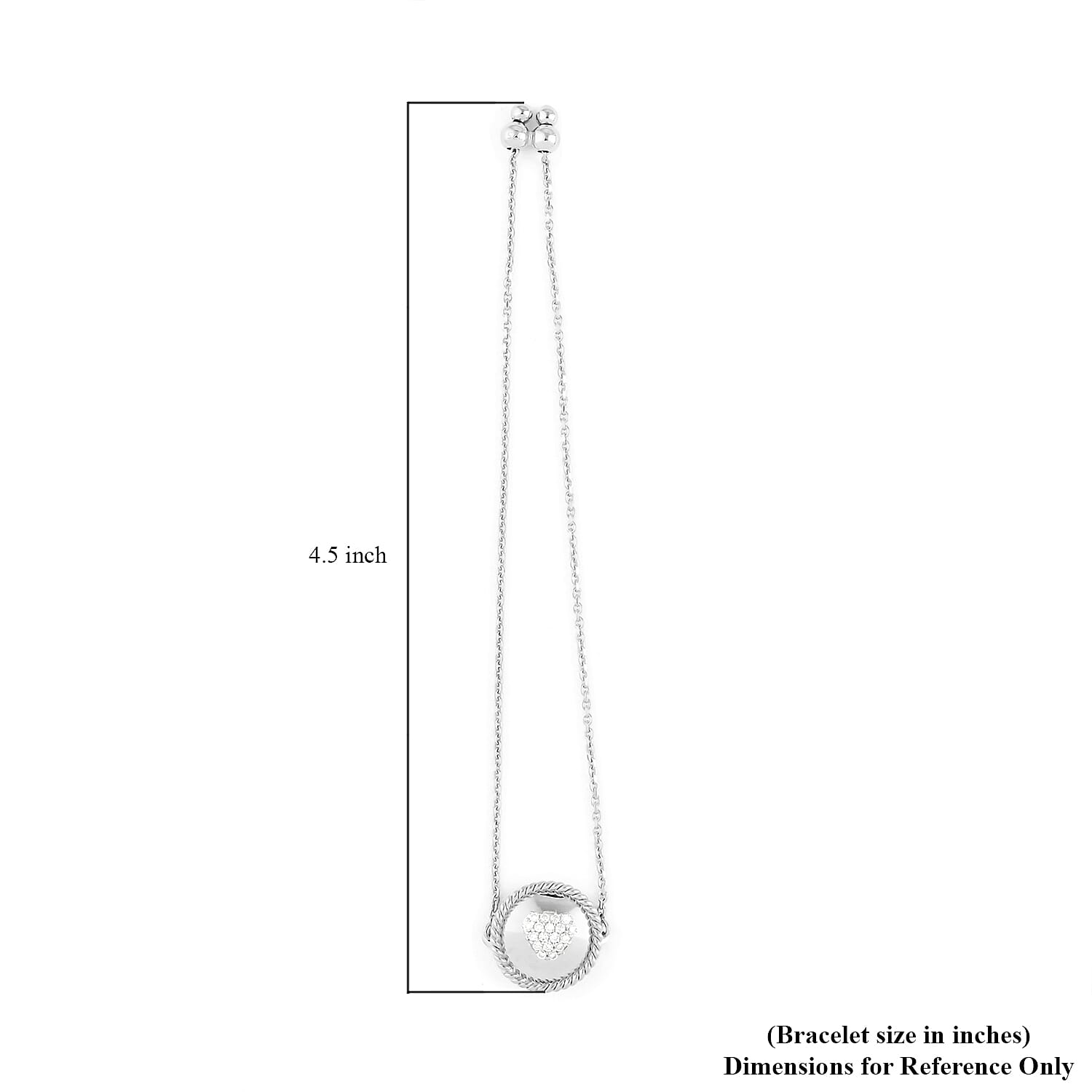Simulated Diamond Bolo Bracelet in Sterling Silver 1.80 ctw