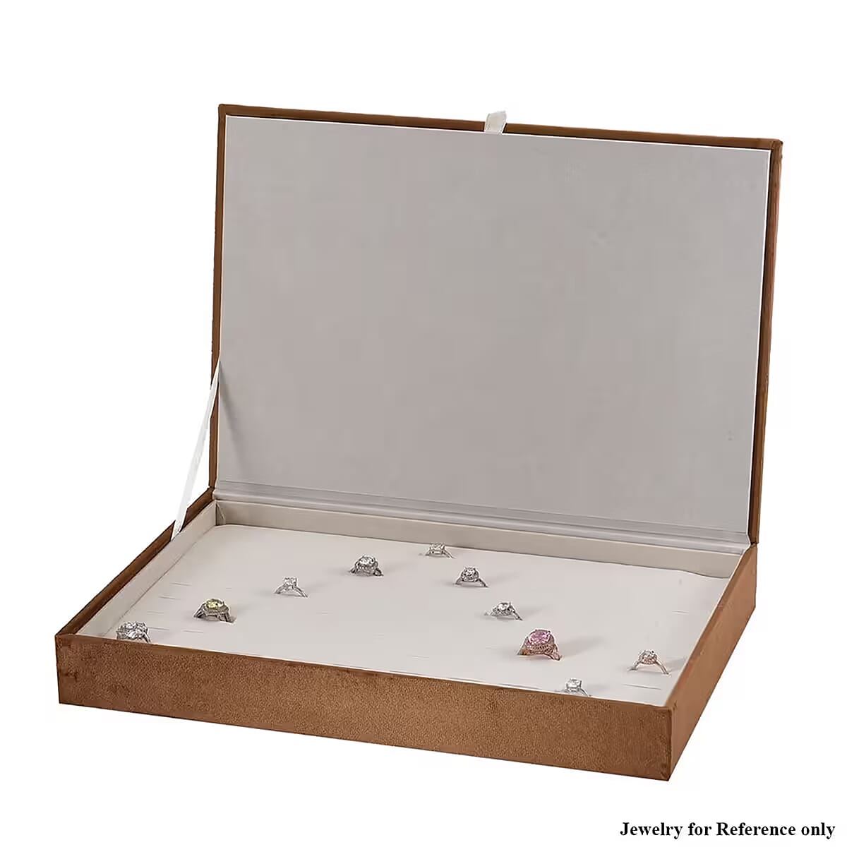 Brown High Quality Jewelry Box For Ring 100pcs with Anti Tarnish Lining image number 0