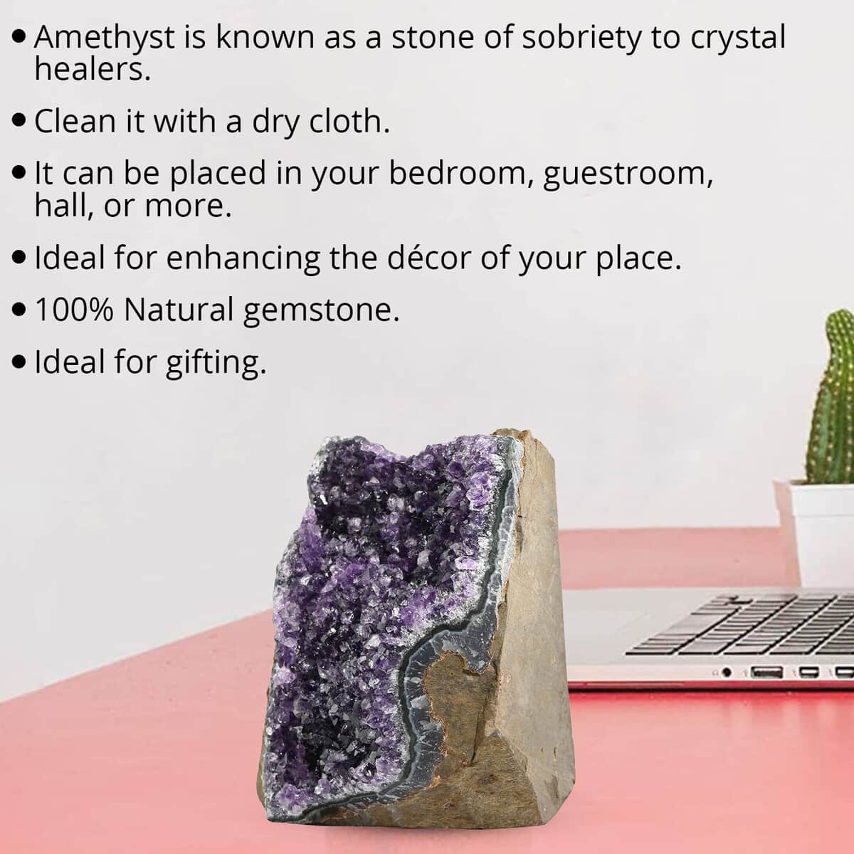 Amethyst Druzy -Medium Gemstone Home Décor Figurines (Approx. 5320 ctw) image number 1