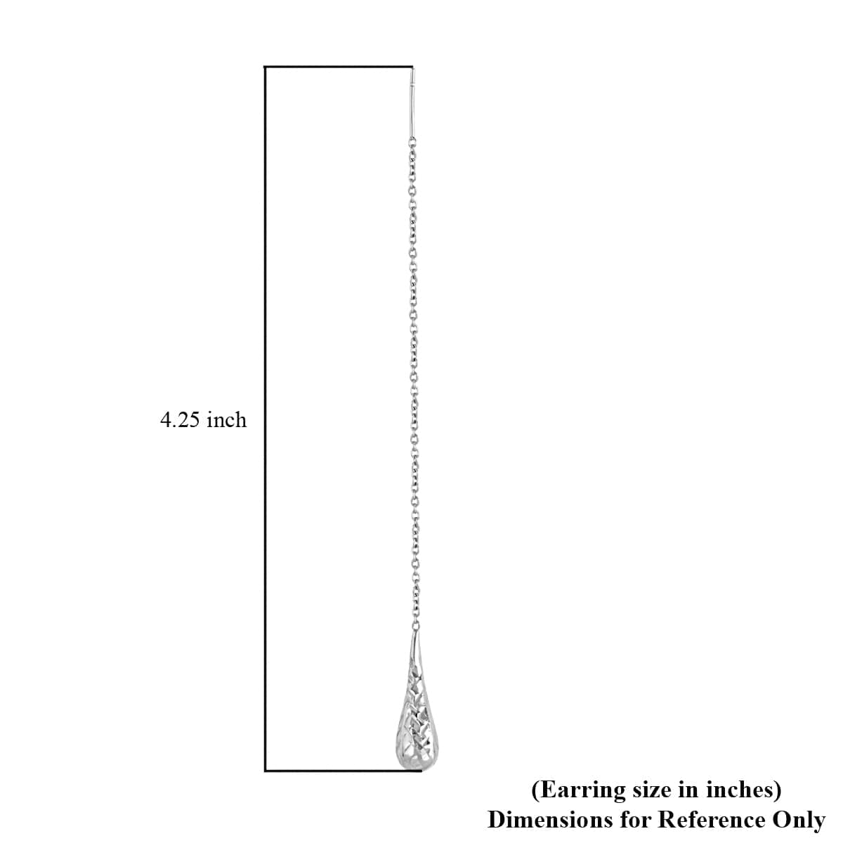 Sterling Silver Threader Drop Earrings 2.30 Grams image number 4