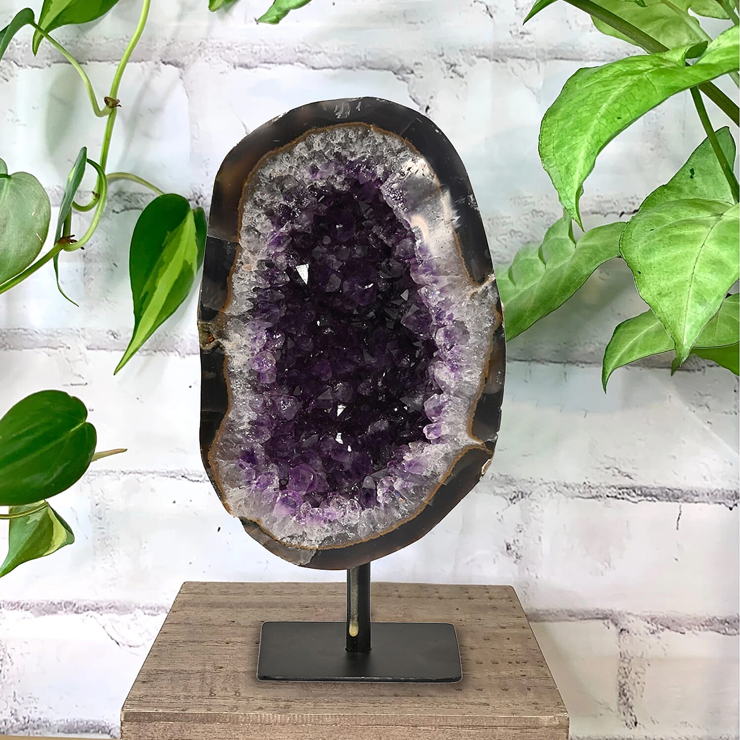 Amethyst Druzy with Stand -Large (Approx. 10130ct)