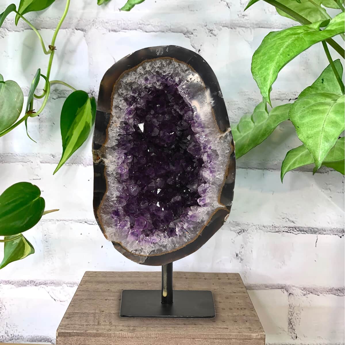 Amethyst Druzy with Stand -Large (Approx. 10130ct) image number 1