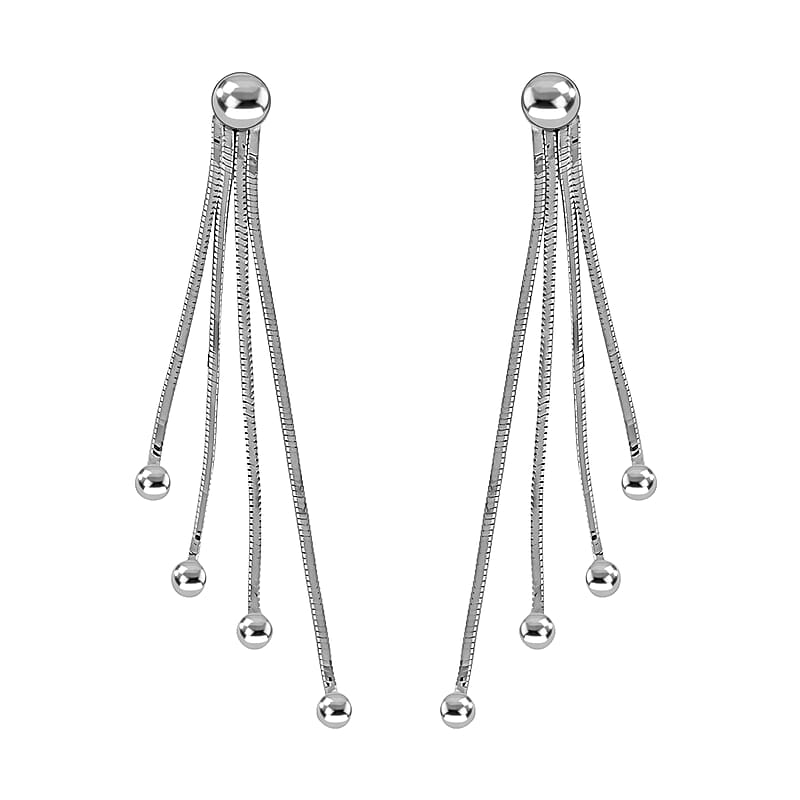 Sterling Silver Tassle Dangle Earrings 2.50 Grams