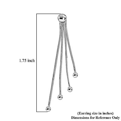 Sterling Silver Tassle Dangle Earrings 2.50 Grams