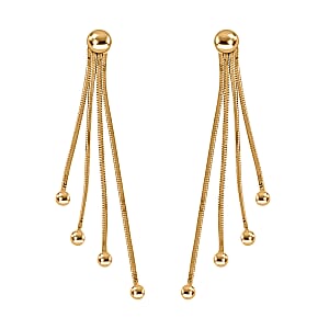 Tassle Dangle Earrings in 14K Yellow Gold Over Sterling Silver 2.50 Grams