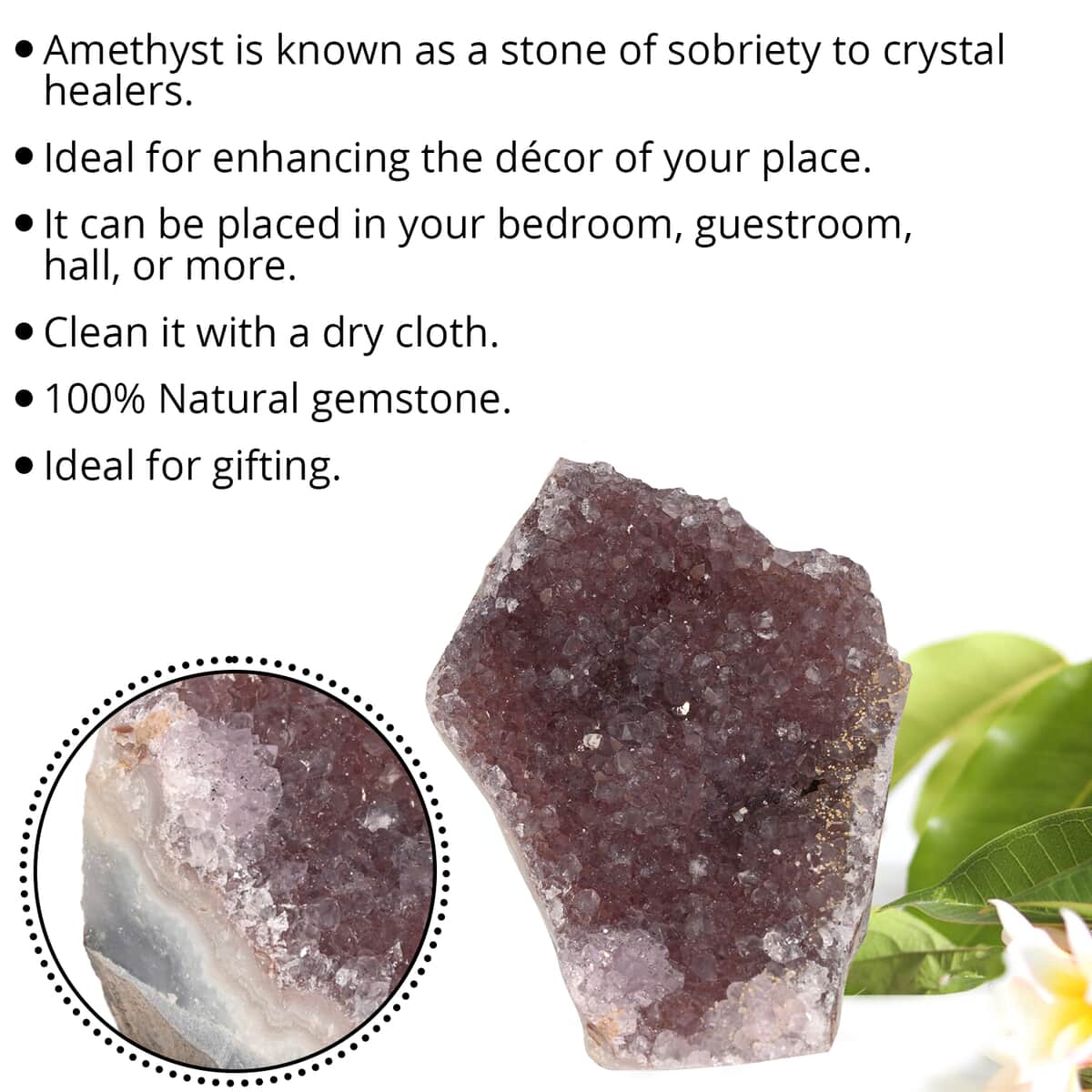 Amethyst Druzy -Extra Small Gemstone Home Décor Figurines (Approx. 1095 ctw) image number 2