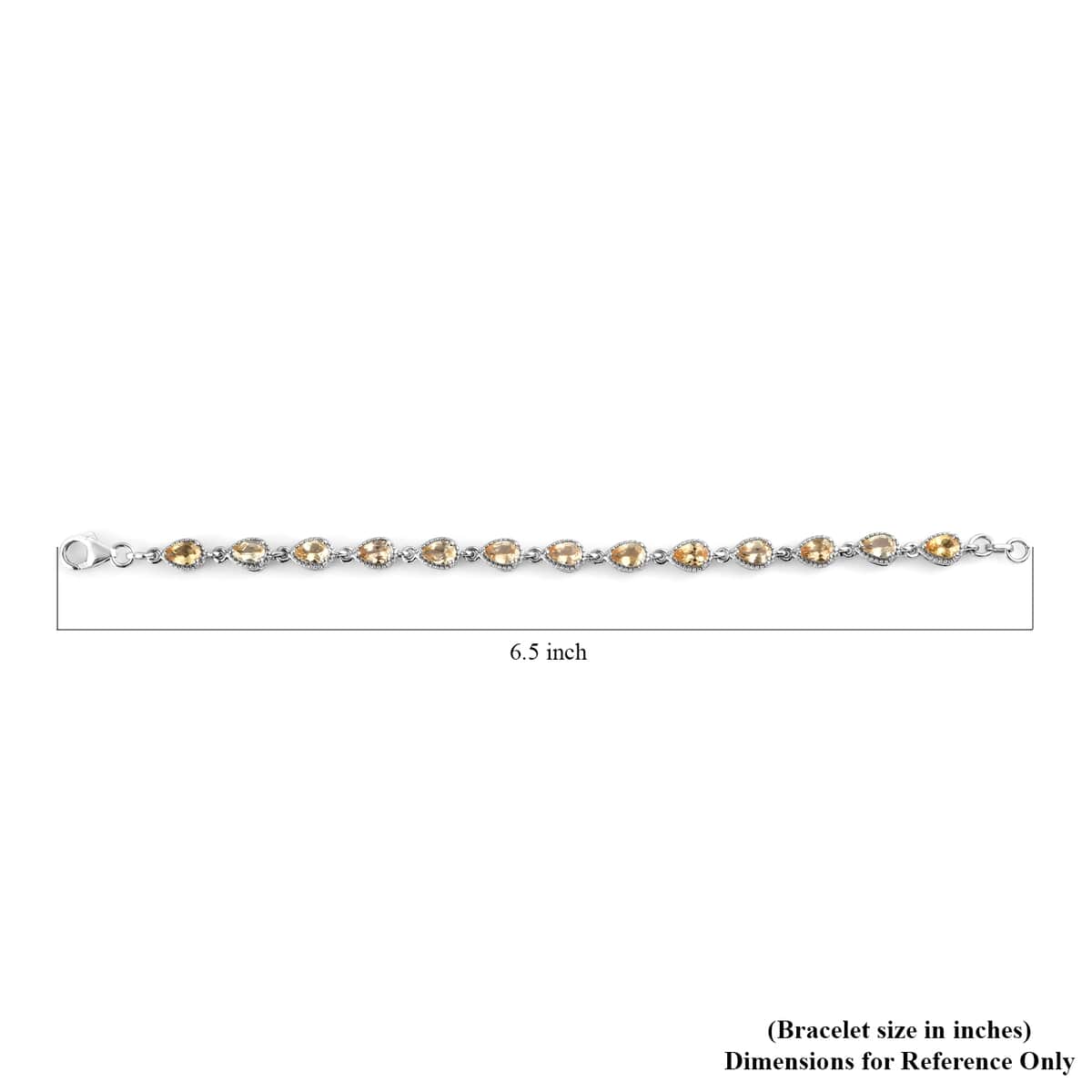 Premium Natural Imperial Topaz Link Bracelet in Platinum Over Sterling Silver (7.25 In) 7.50 Grams 8.10 ctw image number 4