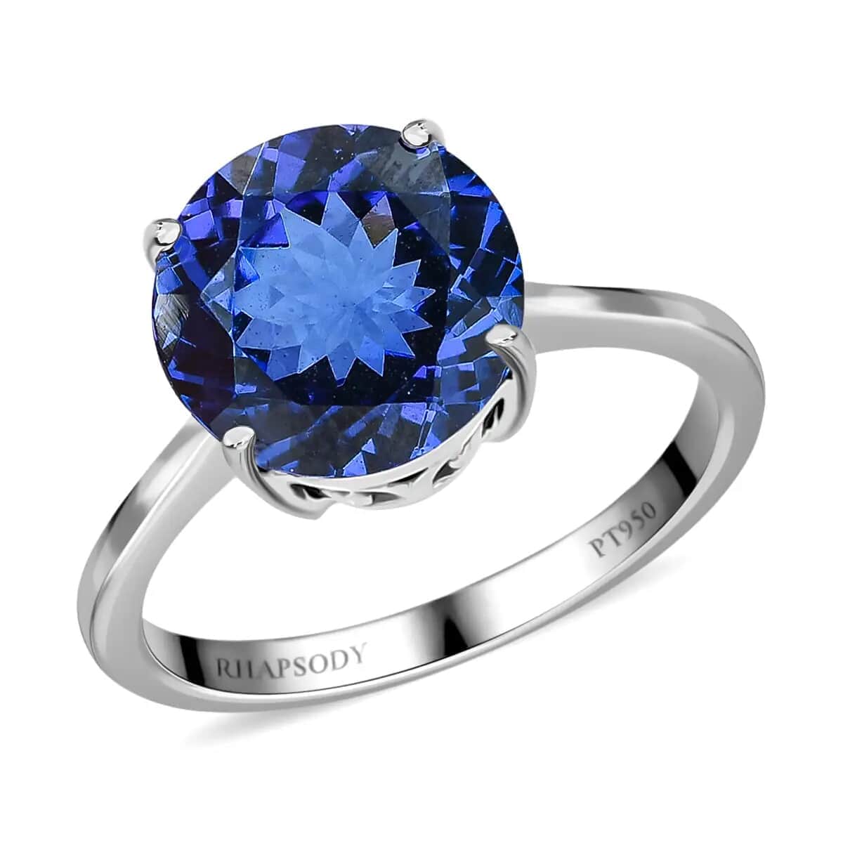 Rhapsody AAAA Tanzanite Ring, 950 Platinum Ring, Tanzanite Solitaire Ring, 950 Platinum Solitaire Ring, Engagement Rings For Women, Promise Ring 4.85 ctw image number 0