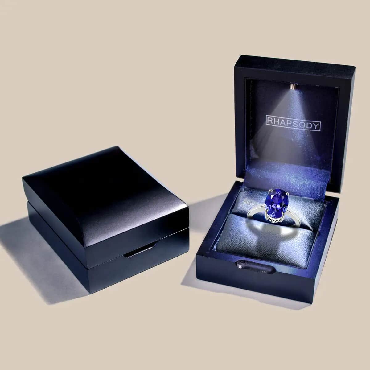 Rhapsody AAAA Tanzanite Ring, 950 Platinum Ring, Tanzanite Solitaire Ring, 950 Platinum Solitaire Ring, Engagement Rings For Women, Promise Ring 5.00 ctw image number 6